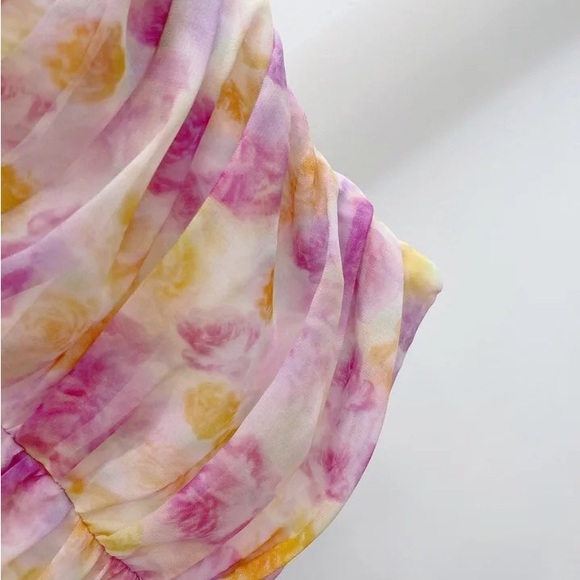 Magda butrym Jennie blackpink flower pink halter top size small - Picture 14 of 16